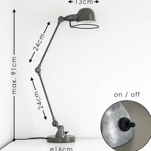 hofstein Lampe de table Arild Vert, Argenté, 1 lumière* Lampes Modernes