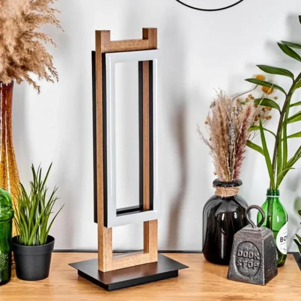 hofstein Lampe de table Ayajasco LED Couleur bois, Noir, 1 lumière* Lampes Modernes