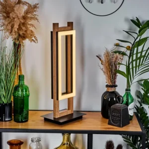 hofstein Lampe de table Ayajasco LED Couleur bois, Noir, 1 lumière* Lampes Modernes