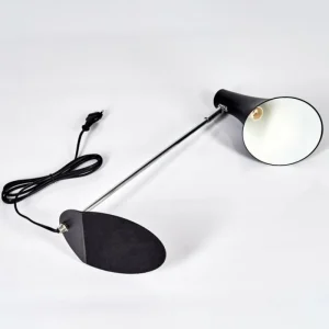 hofstein Lampe de table Corralcay Chrome, Noir, 1 lumière* Lampes Modernes