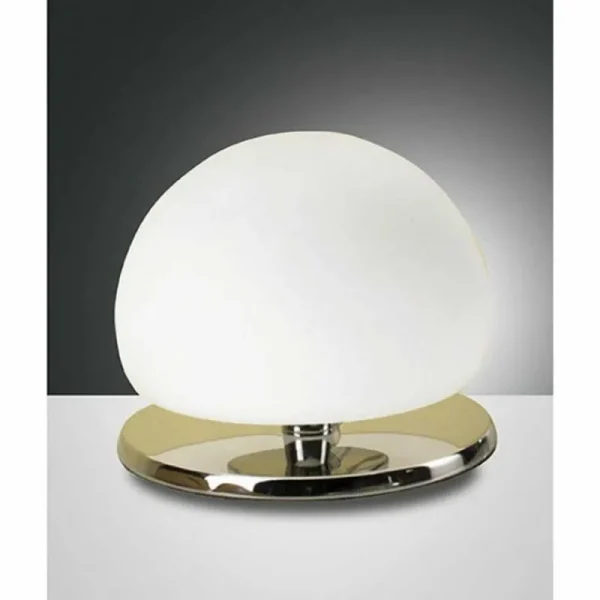 Luminaires Fabas Luce Lampe de table Fabas Luce MORGANA Chrome, 1 lumière* Lampes En Verre