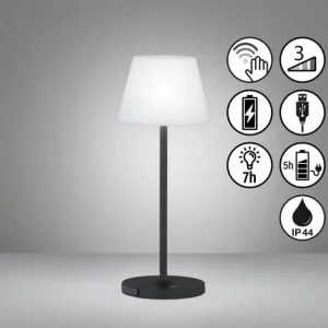 FHL easy Lampe de table Flus LED Noir, 1 lumière* Lampes En Verre