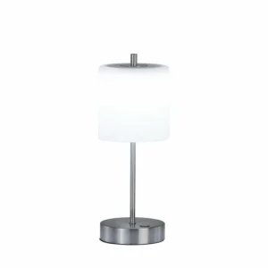 FHL easy Lampe de table Riva LED Nickel mat, 1 lumière* Lampes En Verre