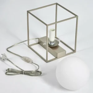 hofstein Lampe de table Finnseter Champagne, 1 lumière* Lampes En Verre