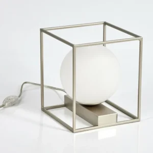 hofstein Lampe de table Finnseter Champagne, 1 lumière* Lampes En Verre