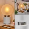 hofstein Lampe de table Flawil Nickel mat, Blanc, 1 lumière* Lampes En Verre