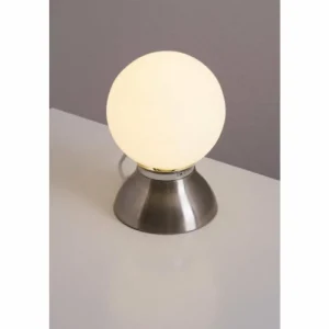 Luminaires Globo Lighting Lampe de table Globo Kitty Chrome, Nickel mat, 1 lumière* Lampes En Verre