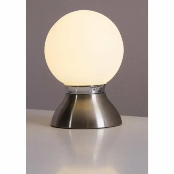 Luminaires Globo Lighting Lampe de table Globo Kitty Chrome, Nickel mat, 1 lumière* Lampes En Verre