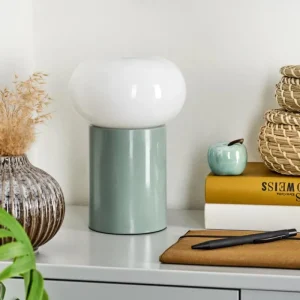 hofstein Lampe de table Godrie Bleu, 1 lumière* Lampes En Verre