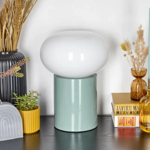 hofstein Lampe de table Godrie Bleu, 1 lumière* Lampes En Verre