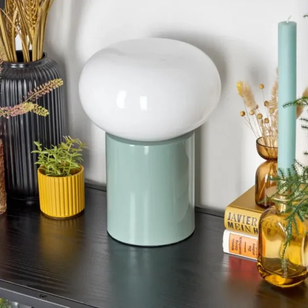 hofstein Lampe de table Godrie Bleu, 1 lumière* Lampes En Verre