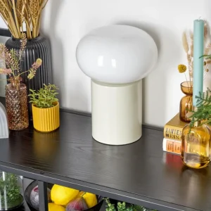 hofstein Lampe de table Godrie Crème, 1 lumière* Lampes En Verre