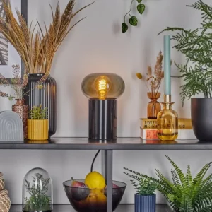 hofstein Lampe de table Godrie Noir, 1 lumière* Lampes Modernes