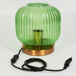 hofstein Lampe de table Goldenville Laiton, 1 lumière* Lampes En Verre