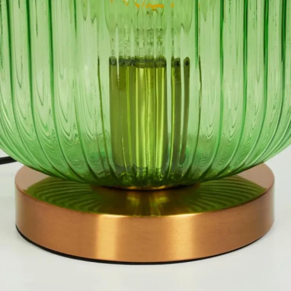hofstein Lampe de table Goldenville Laiton, 1 lumière* Lampes En Verre