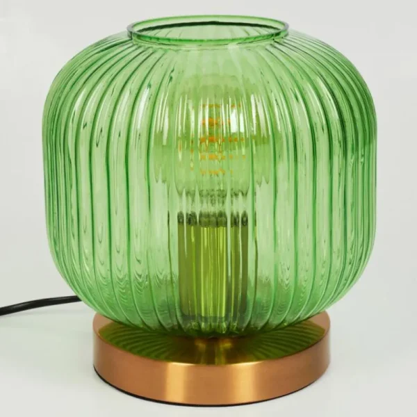 hofstein Lampe de table Goldenville Laiton, 1 lumière* Lampes En Verre