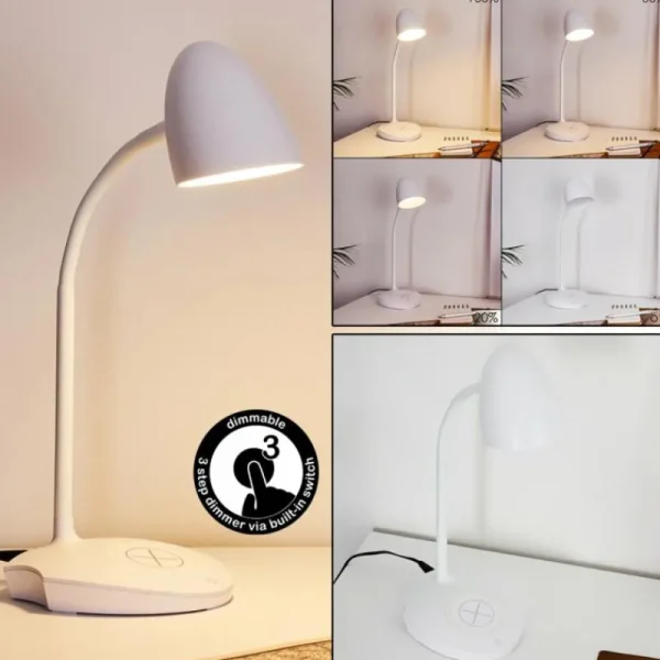 hofstein Lampe de table Grenoble LED Blanc, 1 lumière* Lampes Modernes