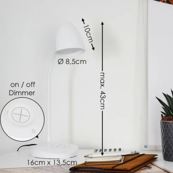hofstein Lampe de table Grenoble LED Blanc, 1 lumière* Lampes Modernes