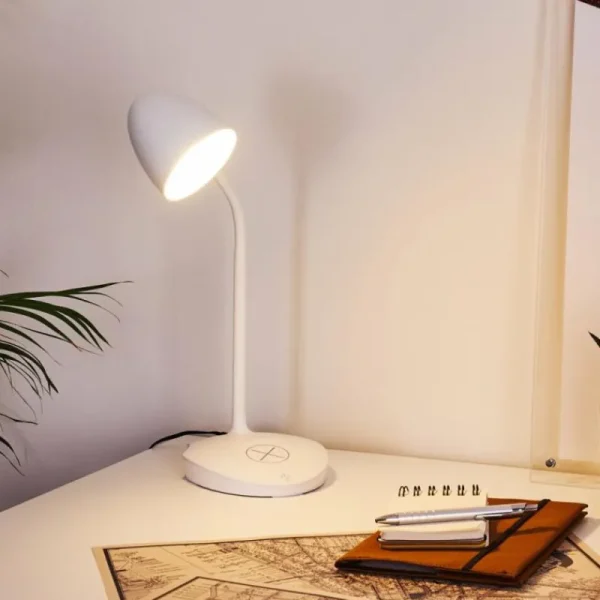 hofstein Lampe de table Grenoble LED Blanc, 1 lumière* Lampes Modernes