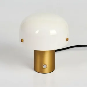 hofstein Lampe de table Guicia Or, Laiton, 1 lumière* Lampes En Verre