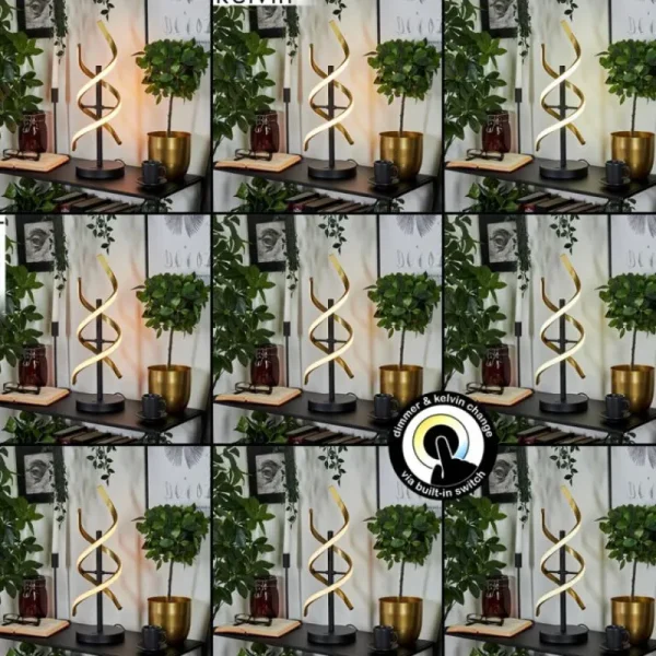 hofstein Lampe de table Khovet LED Noir, 1 lumière* Lampes Modernes