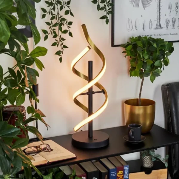hofstein Lampe de table Khovet LED Noir, 1 lumière* Lampes Modernes