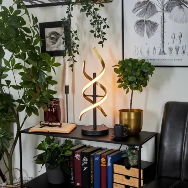 hofstein Lampe de table Khovet LED Noir, 1 lumière* Lampes Modernes