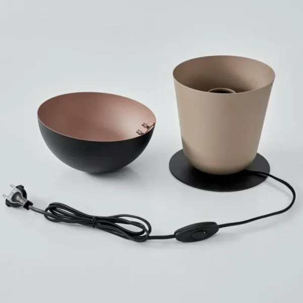 hofstein Lampe de table Khyong Beige, Noir, 1 lumière* Lampes Modernes