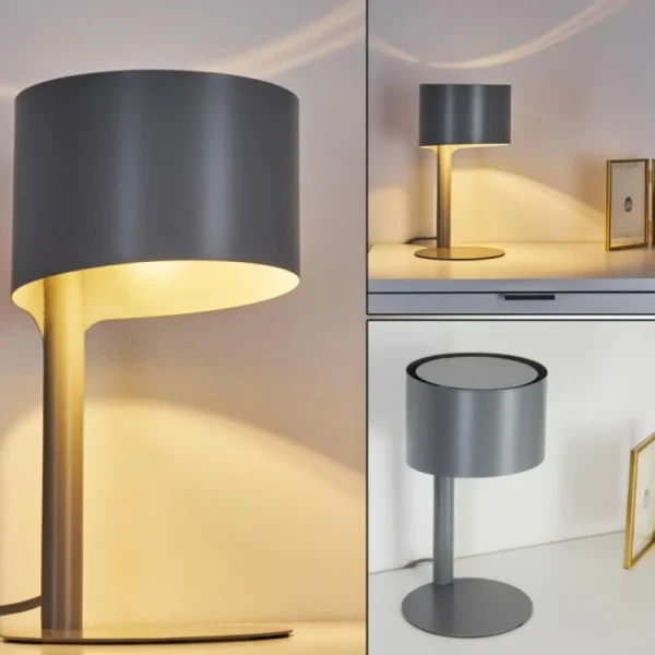 hofstein Lampe de table Launceston Gris, 1 lumière* Lampes Modernes
