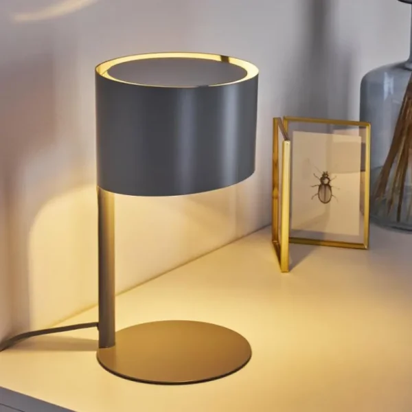 hofstein Lampe de table Launceston Gris, 1 lumière* Lampes Modernes