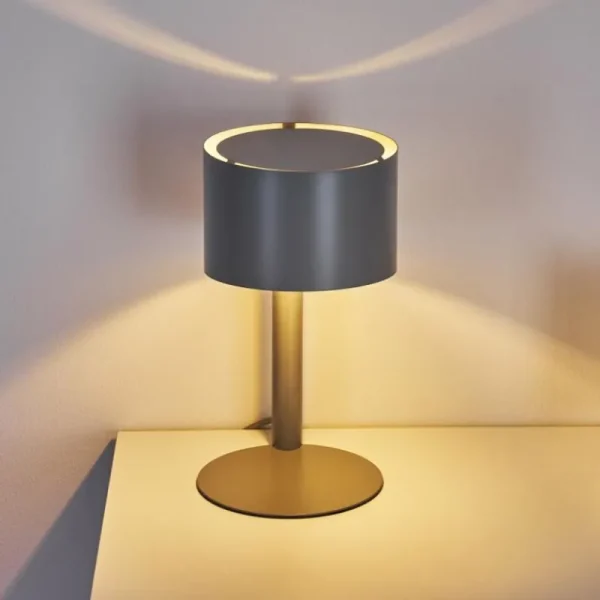 hofstein Lampe de table Launceston Gris, 1 lumière* Lampes Modernes