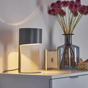 hofstein Lampe de table Launceston Gris, 1 lumière* Lampes Modernes