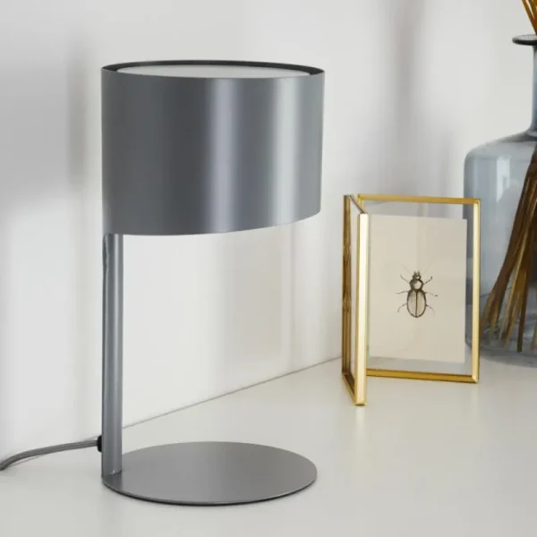 hofstein Lampe de table Launceston Gris, 1 lumière* Lampes Modernes