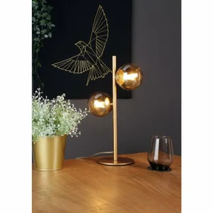 Luce Design Lampe de table NEPTUN Laiton, 2 lumières* Lampes En Verre