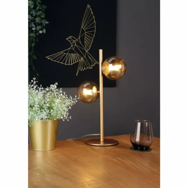 Luce Design Lampe de table NEPTUN Laiton, 2 lumières* Lampes En Verre