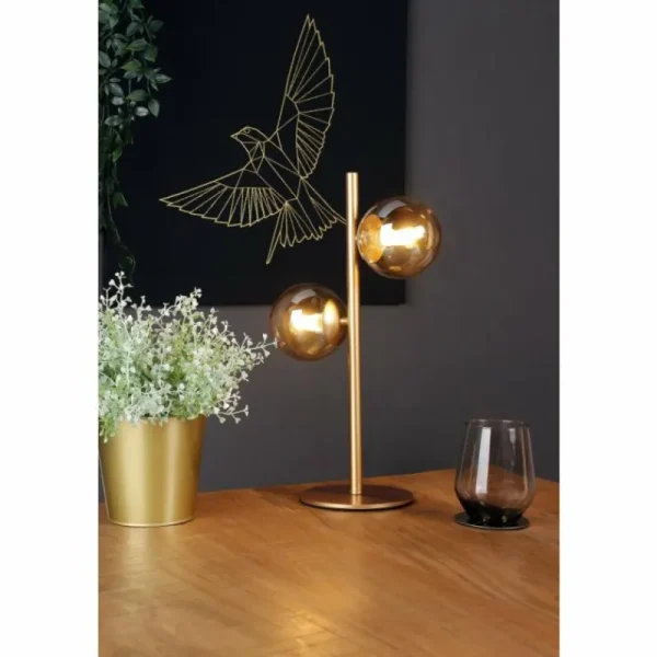 Luce Design Lampe de table NEPTUN Laiton, 2 lumières* Lampes En Verre