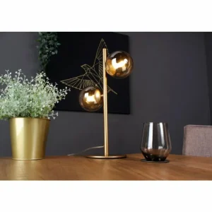 Luce Design Lampe de table NEPTUN Laiton, 2 lumières* Lampes En Verre