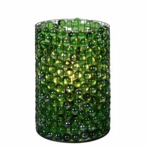 Luminaires Lucide Lampe de table Lucide MARBLOUS Vert, Noir, 1 lumière* Lampes En Verre