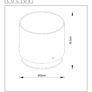 Luminaires Lucide Lampe de table Lucide OWINO LED Gris, 1 lumière* Lampes En Verre