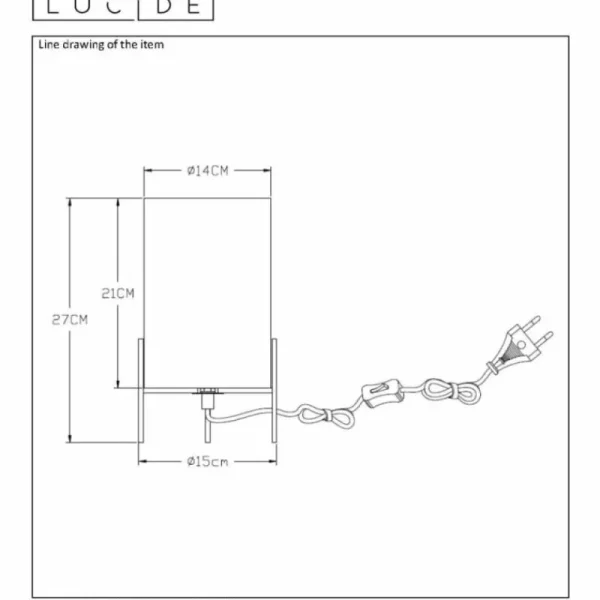 Luminaires Lucide Lampe de table Lucide STEFFIE Noir, 1 lumière* Lampes En Verre