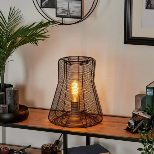 hofstein Lampe de table Oravi Noir, 1 lumière* Lampes Modernes