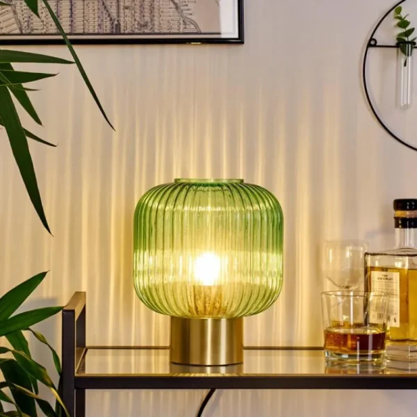 hofstein Lampe de table Paeni Or, 1 lumière* Lampes En Verre