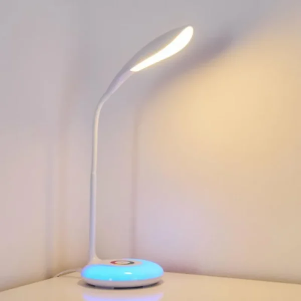 hofstein Lampe de table Paphos LED Blanc, 1 lumière, Changeur de couleurs* Lampes Modernes