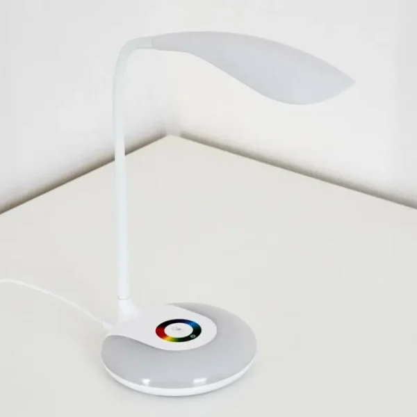 hofstein Lampe de table Paphos LED Blanc, 1 lumière, Changeur de couleurs* Lampes Modernes