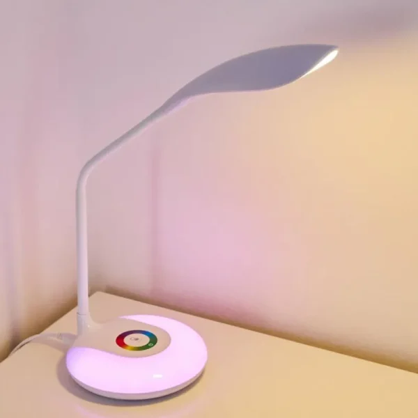 hofstein Lampe de table Paphos LED Blanc, 1 lumière, Changeur de couleurs* Lampes Modernes