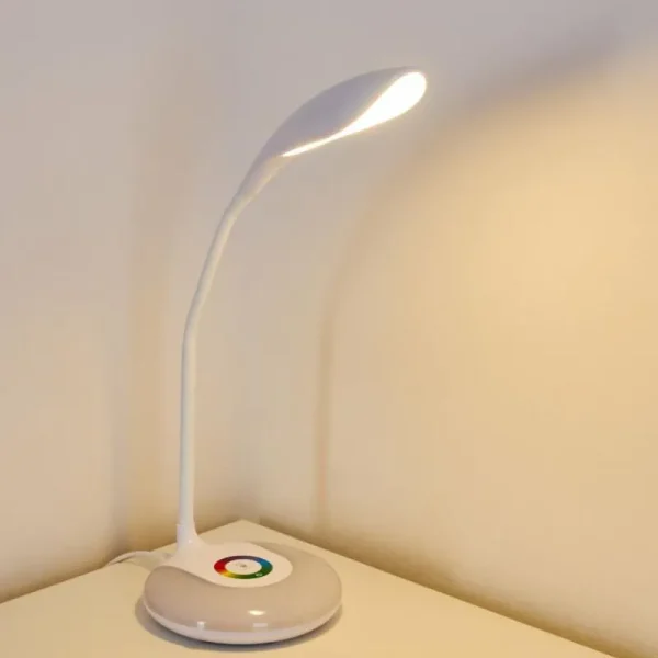hofstein Lampe de table Paphos LED Blanc, 1 lumière, Changeur de couleurs* Lampes Modernes