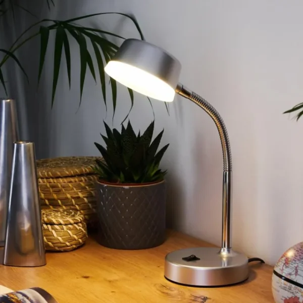 hofstein Lampe de table Pineda LED Chrome, 1 lumière* Lampes Modernes