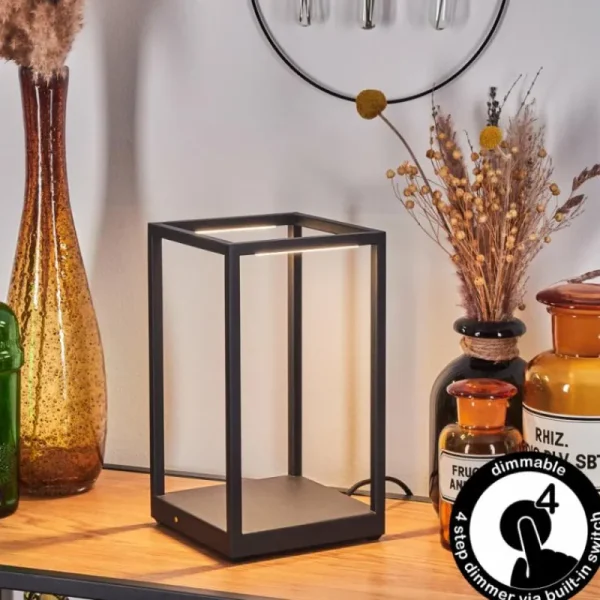 hofstein Lampe de table Ranquile LED Noir, 2 lumières* Lampes Modernes