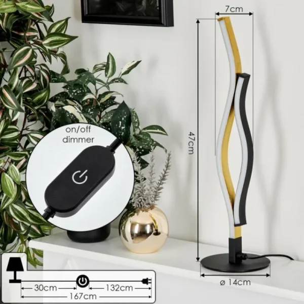 hofstein Lampe de table Serlande LED Noir, 1 lumière* Lampes Modernes