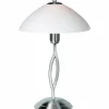 Luminaires Steinhauer Lampe de table Steinhauer CAPRI Acier inoxydable, 1 lumière* Lampes En Verre